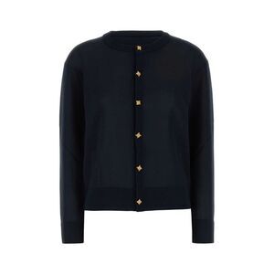 Bottega Veneta Women Midnight Blue Knit Cardigan